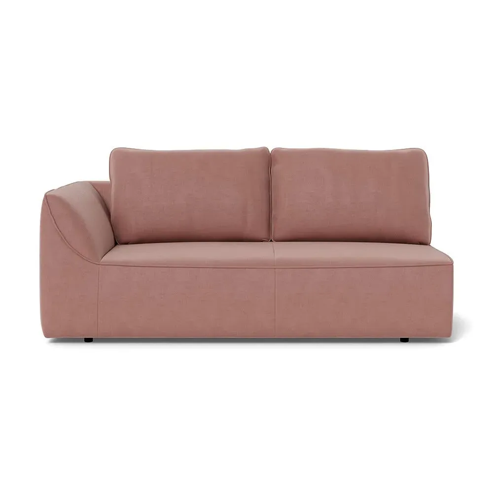 RHF 3-Seater Sofa Unit - Grey, Boucle Tweed