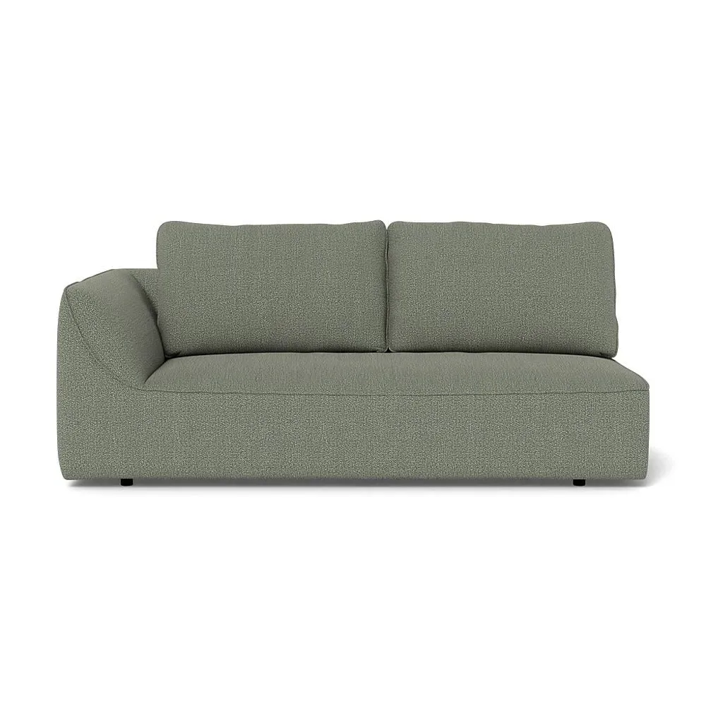 RHF 3-Seater Sofa Unit - Grey, Boucle Tweed