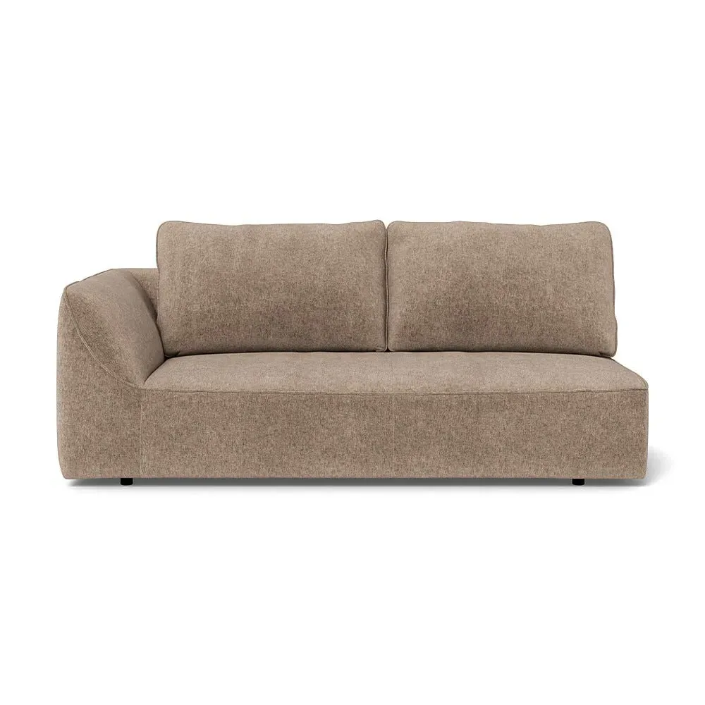 RHF 3-Seater Sofa Unit - Natural, Boucle Velvet