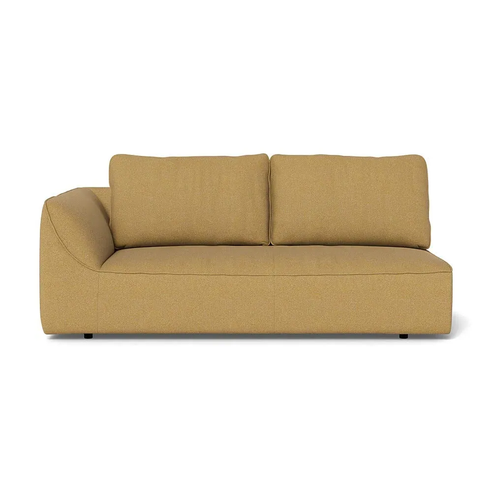 RHF 3-Seater Sofa Unit - Yellow, Boucle Tweed