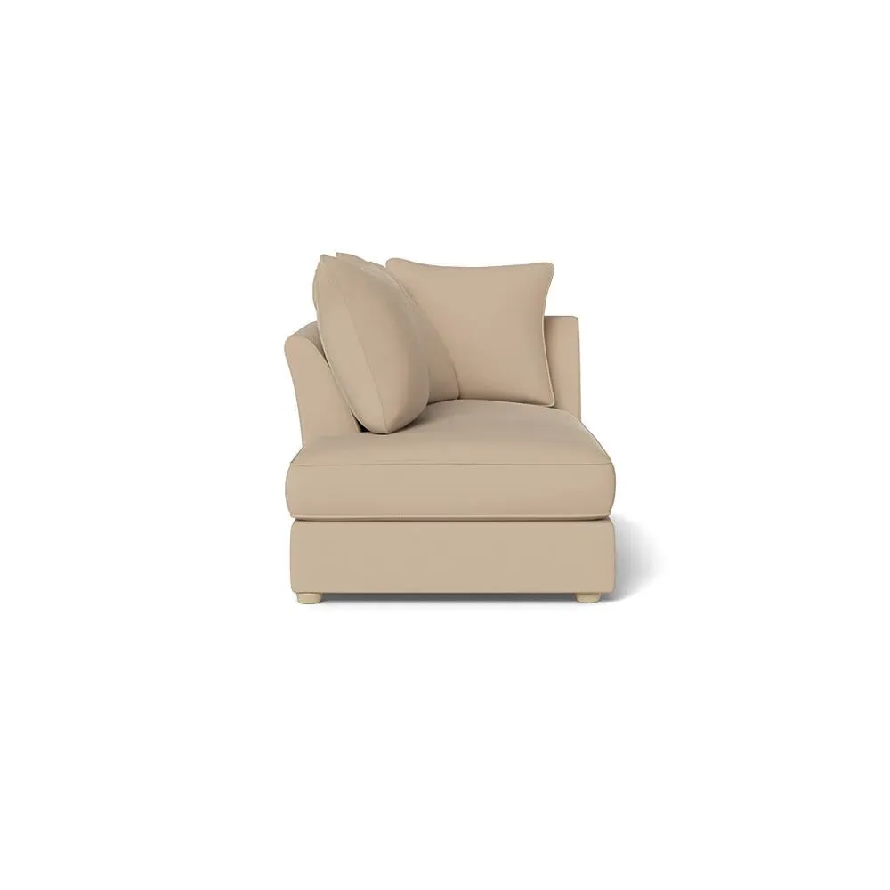 RHF Chaise Unit - Bamboo, Linen-Cotton