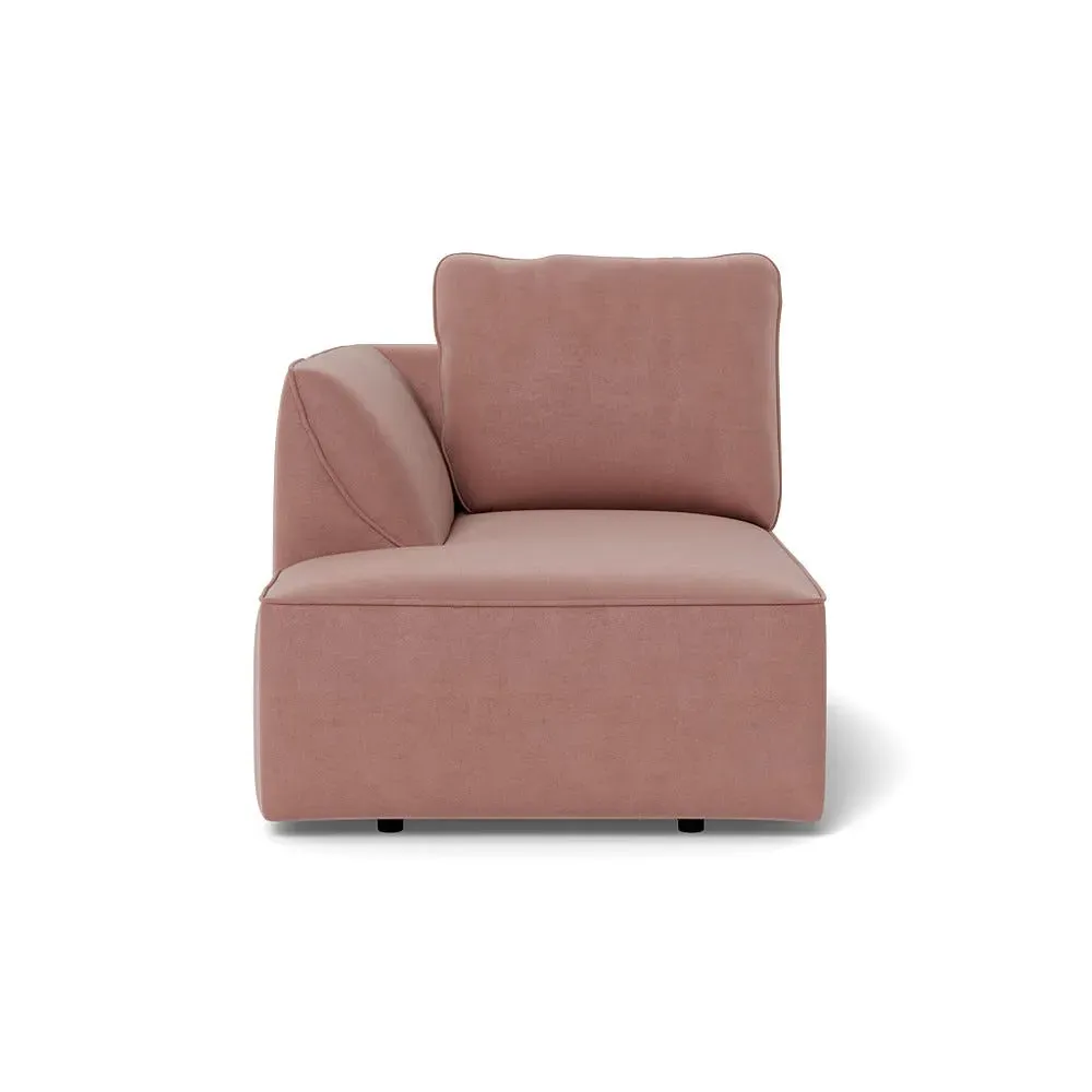 RHF Chaise Unit - Blue, Melton Wool