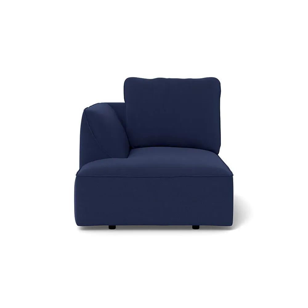 RHF Chaise Unit - Blue, Melton Wool