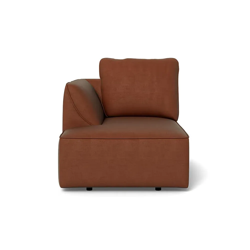 RHF Chaise Unit - Brown, Smart Luxe Velvet