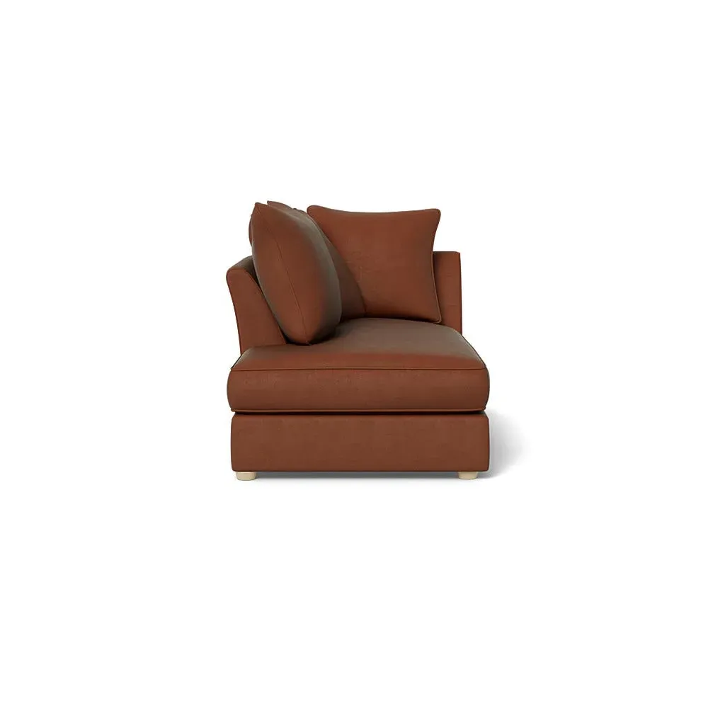 RHF Chaise Unit - Brown, Smart Luxe Velvet