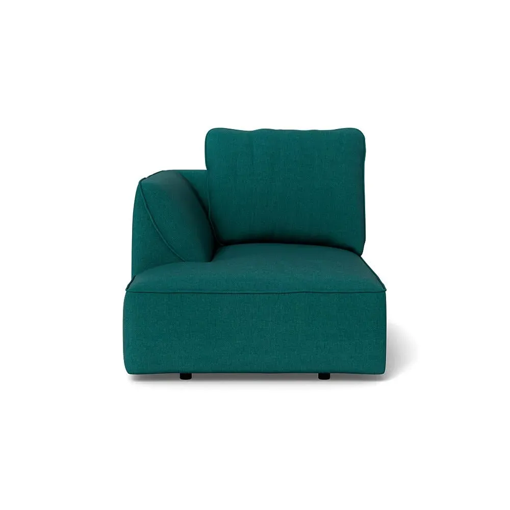 RHF Chaise Unit - Green, Cotton