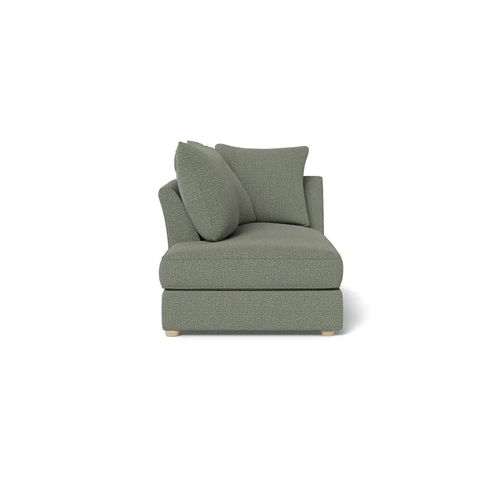 RHF Chaise Unit - Lapis, Boucle Tweed