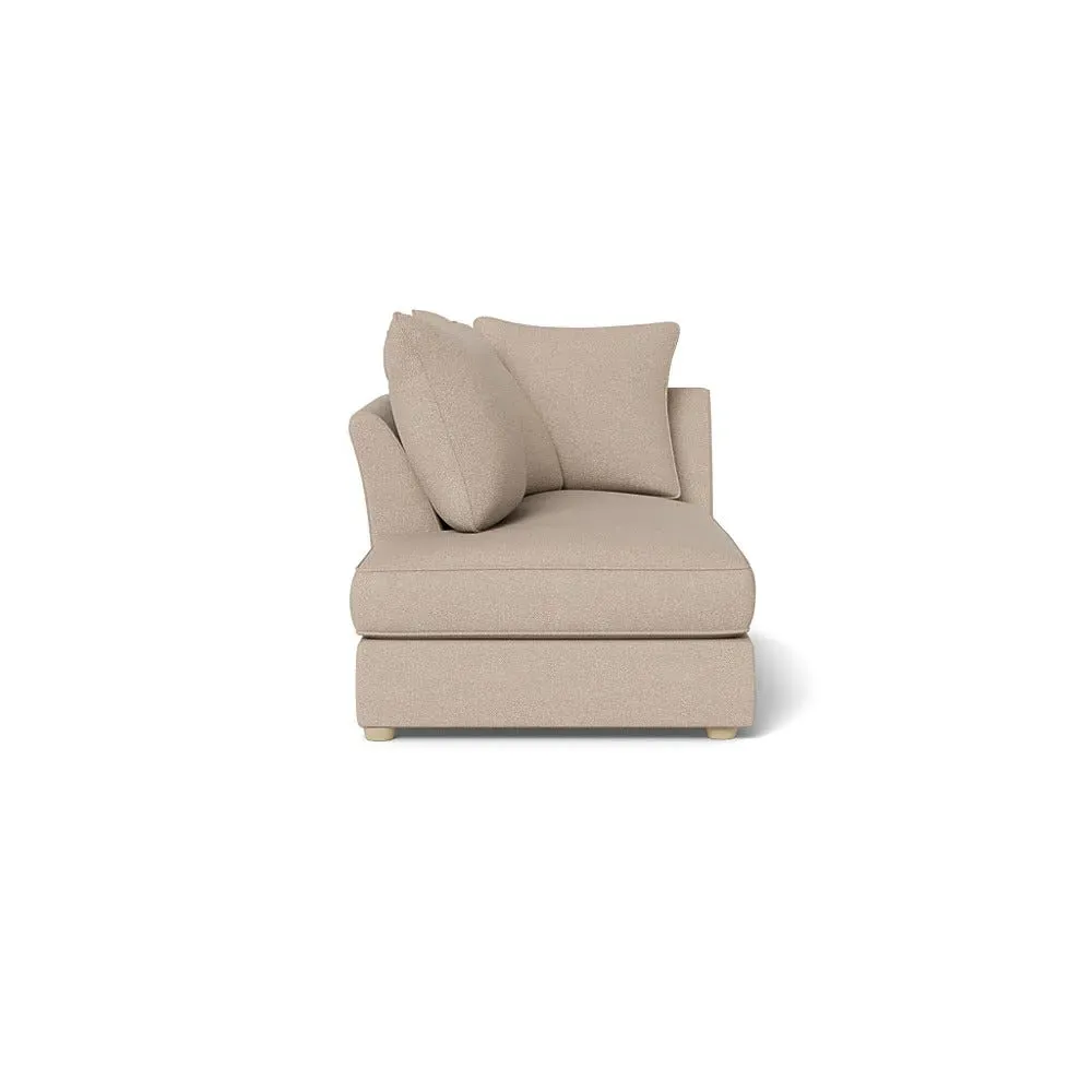 RHF Chaise Unit - Pearl, Boucle Tweed