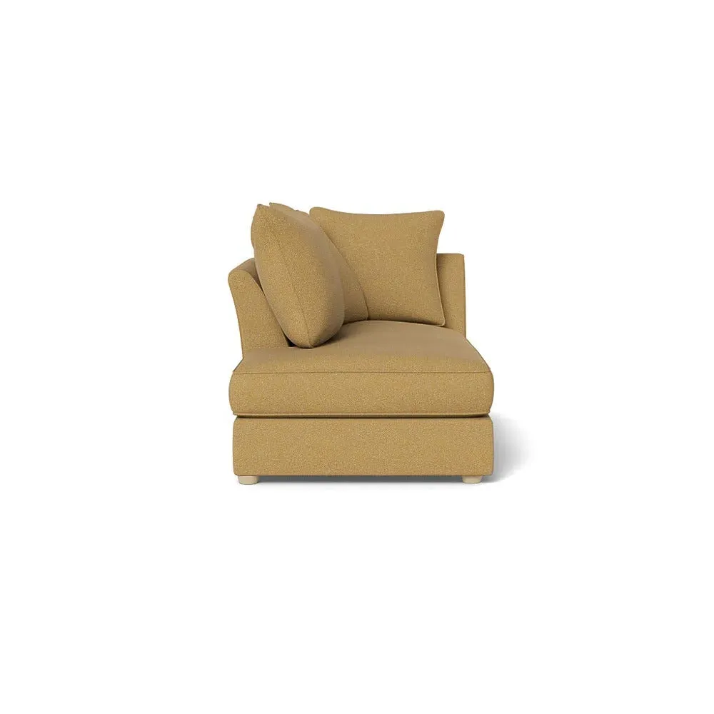RHF Chaise Unit - Yellow, Boucle Tweed