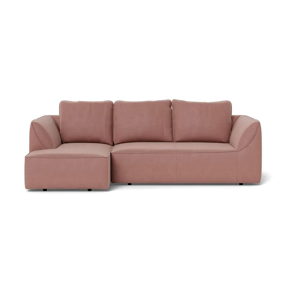 RHF Corner Chaise Sofa - Grey, Boucle Tweed