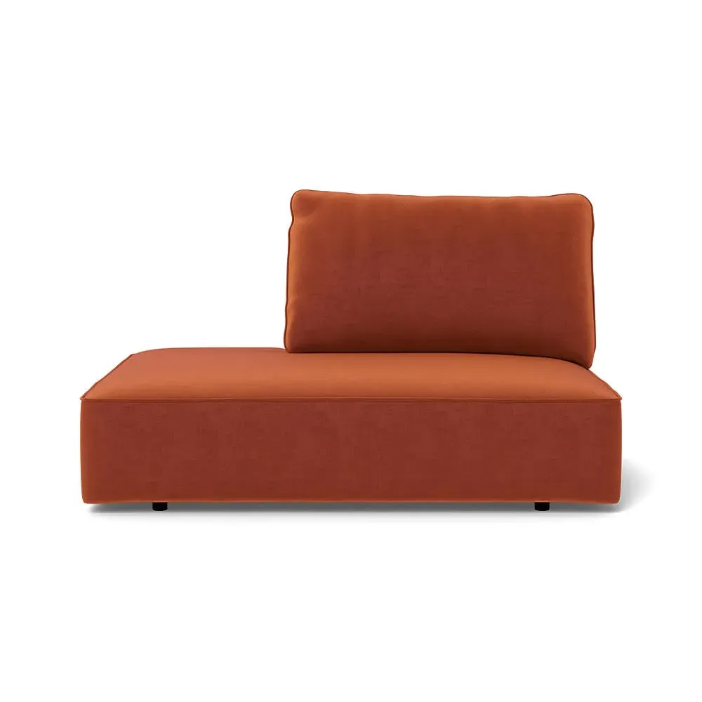 RHF Open End Unit - Brown, Cotton Velvet