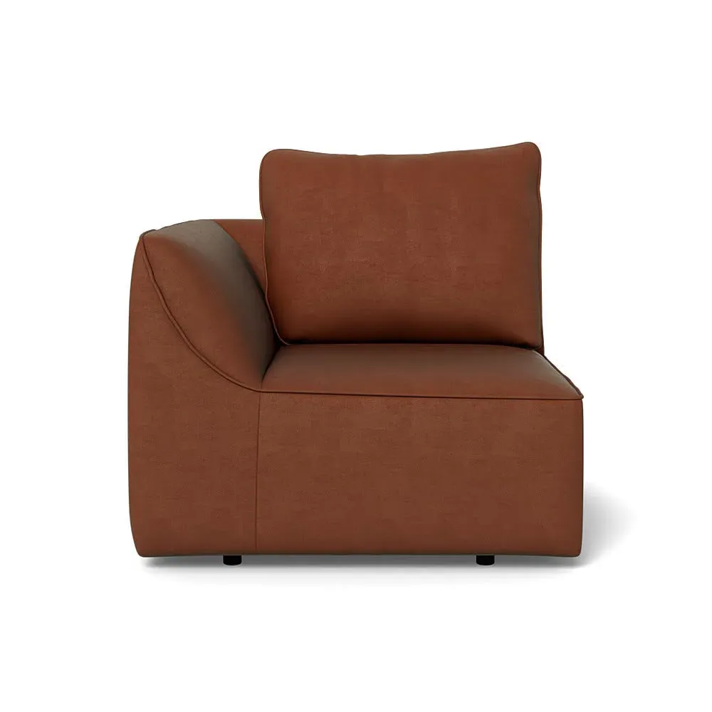 RHF Single Sofa Unit - Brown, Smart Luxe Velvet