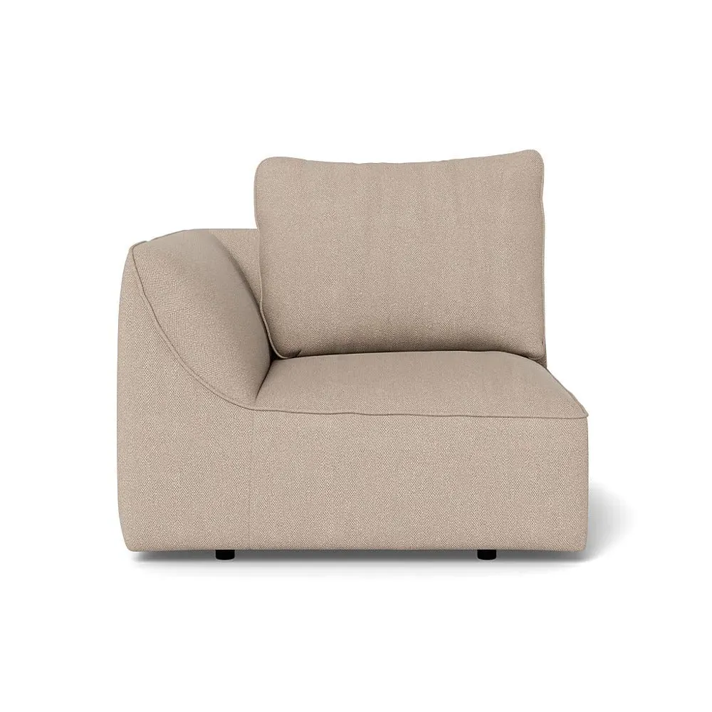 RHF Single Sofa Unit - Natural, Boucle Tweed