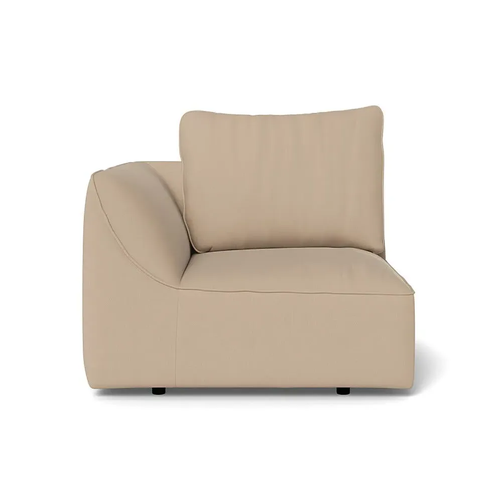RHF Single Sofa Unit - Natural, Linen-Cotton