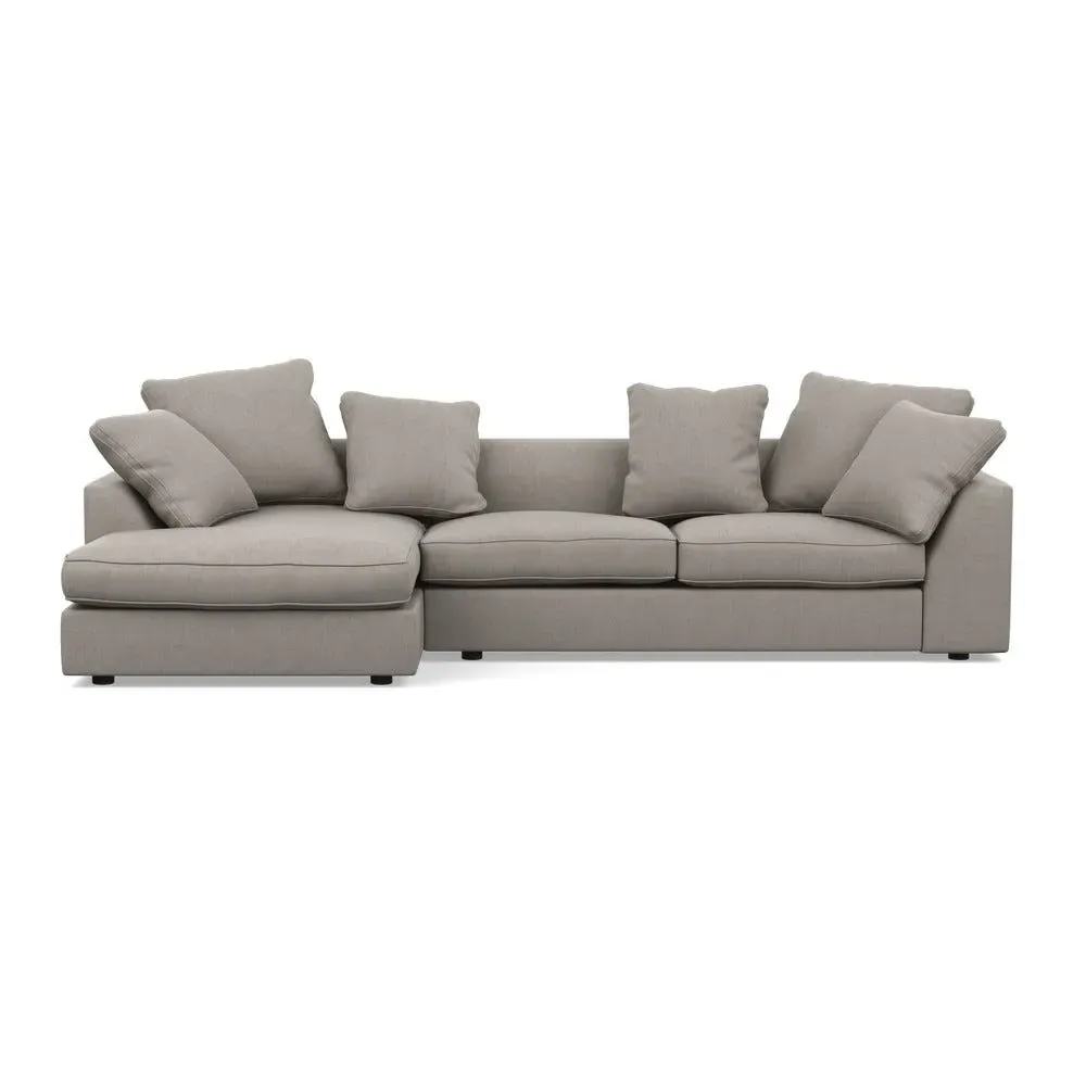 Right Corner Sofa with Chaise - Natural, Fabric