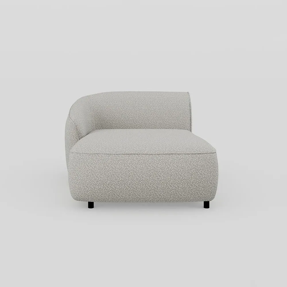 Right Hand Chaise Module - Cream, Boucle