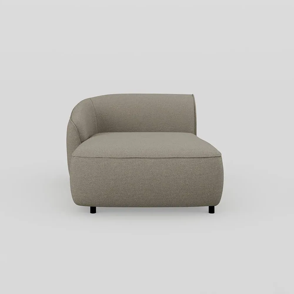 Right Hand Chaise Module - Grey, Broadweave