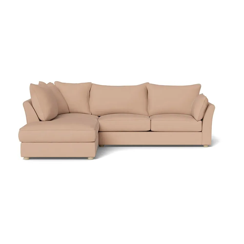 Right Hand Corner Sofa - Pink, Linen-Cotton image
