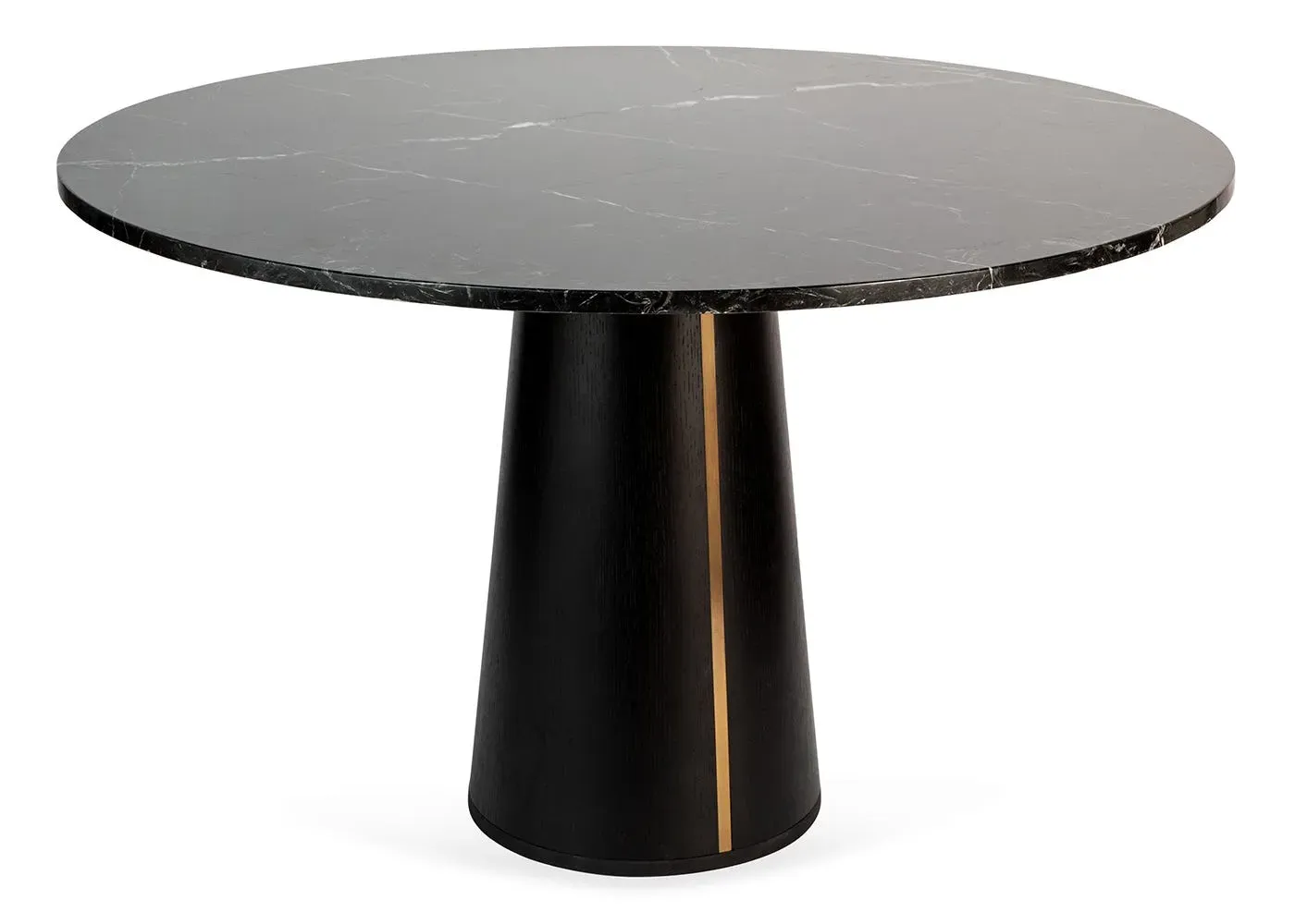 Round Dining Table - Black, Marble