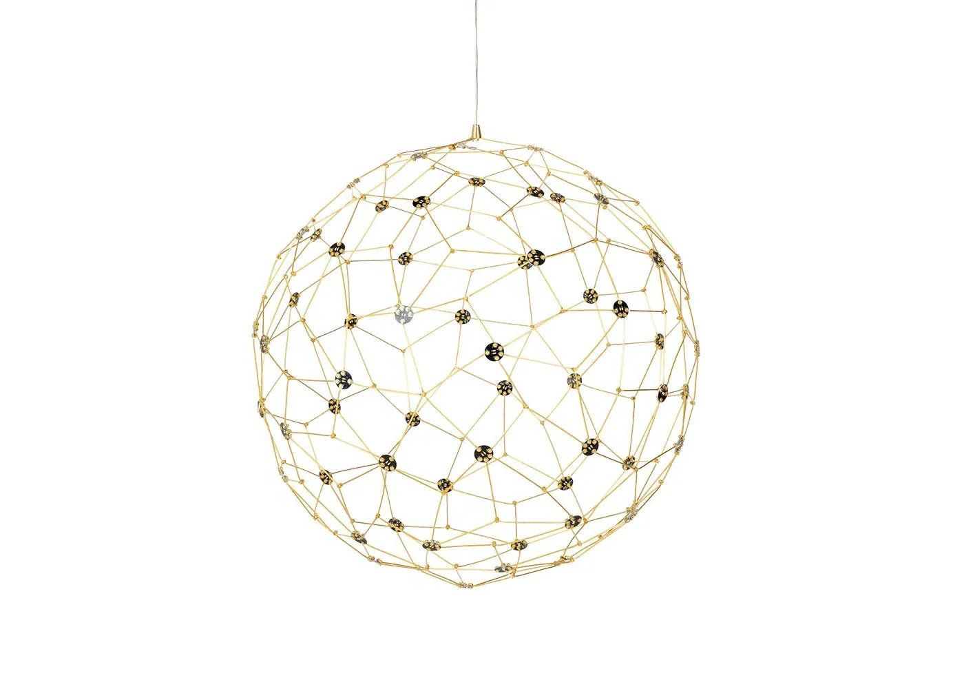 Round LED Pendant Light - Brass