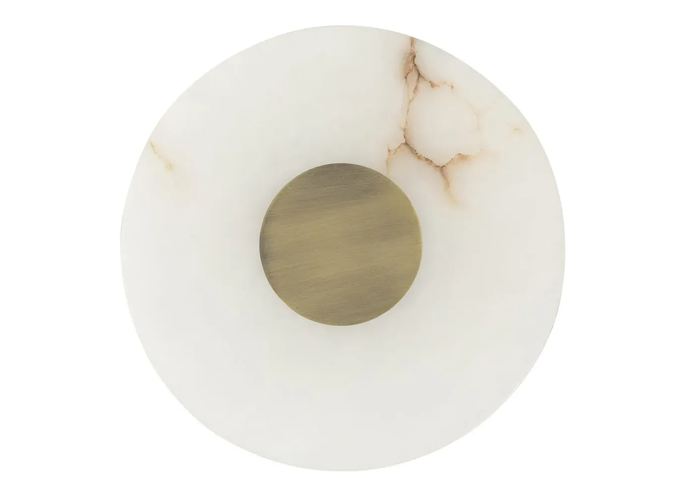 Round LED Wall Light IP44 - White, Alabaster image