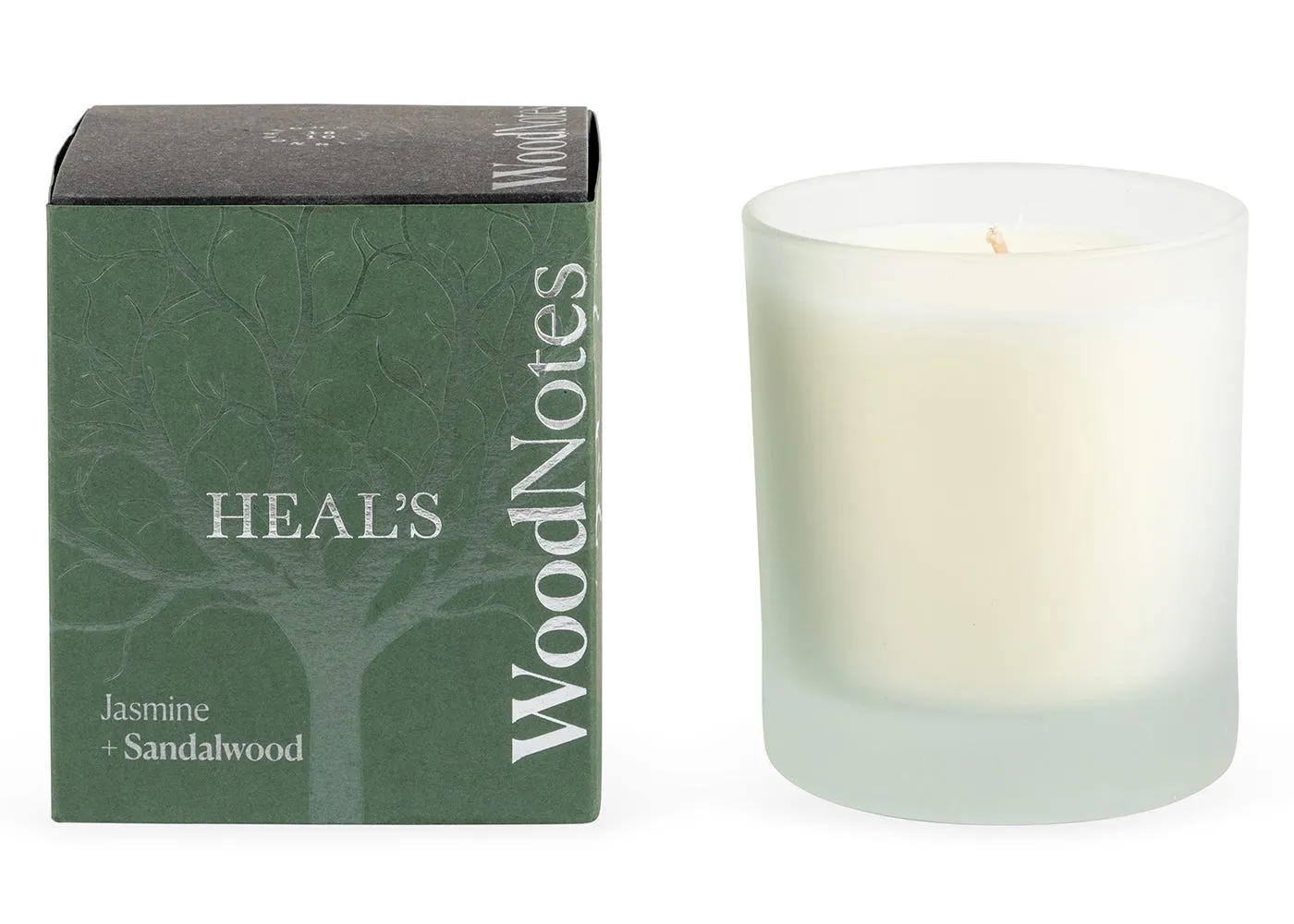 Scented Glass Candle - White, Jasmine & Sandalwood image