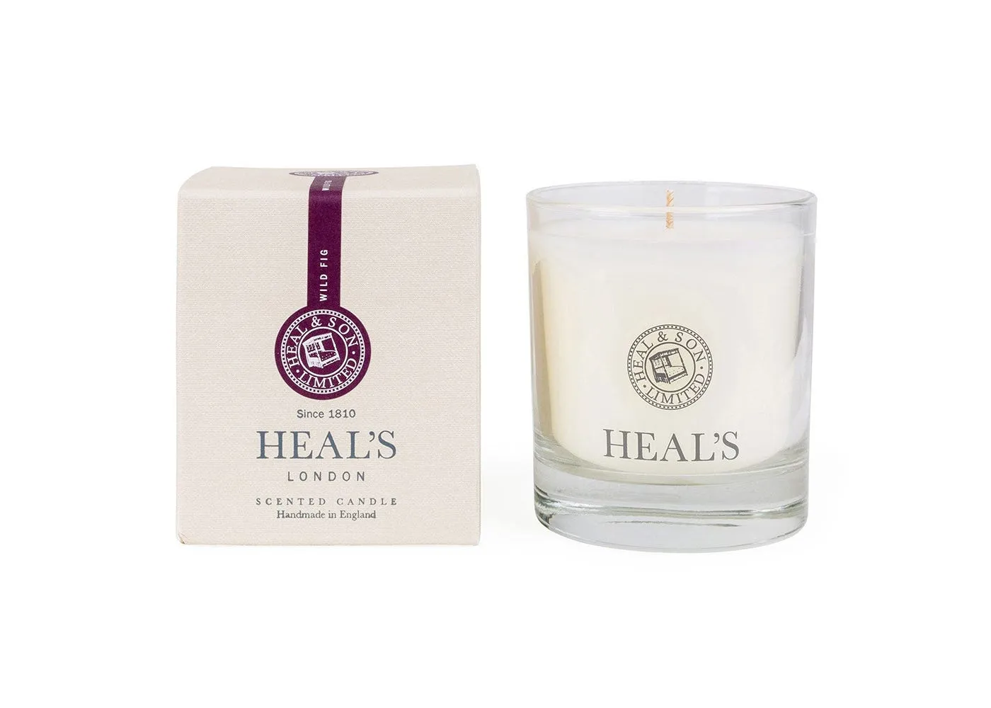 Scented Glass Candle - White, Wild Fig image