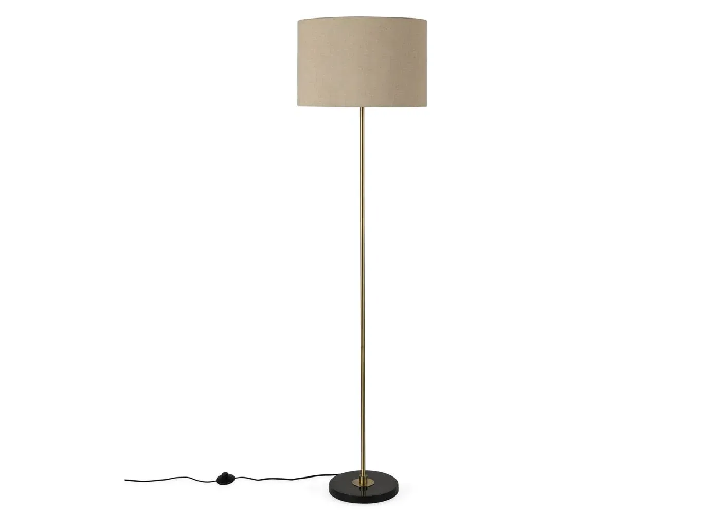 Simple Floor Lamp - Black, Marble image