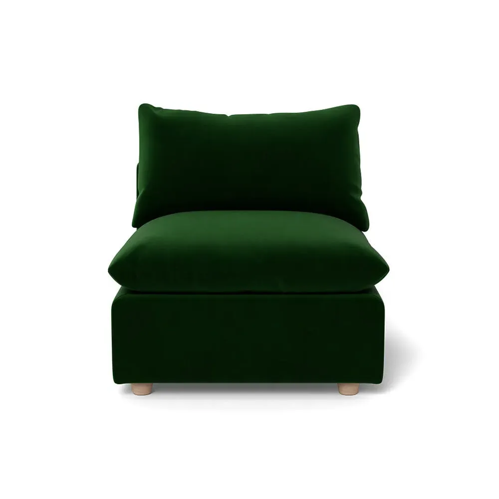 Single Armchair - Green, Smart Velvet image