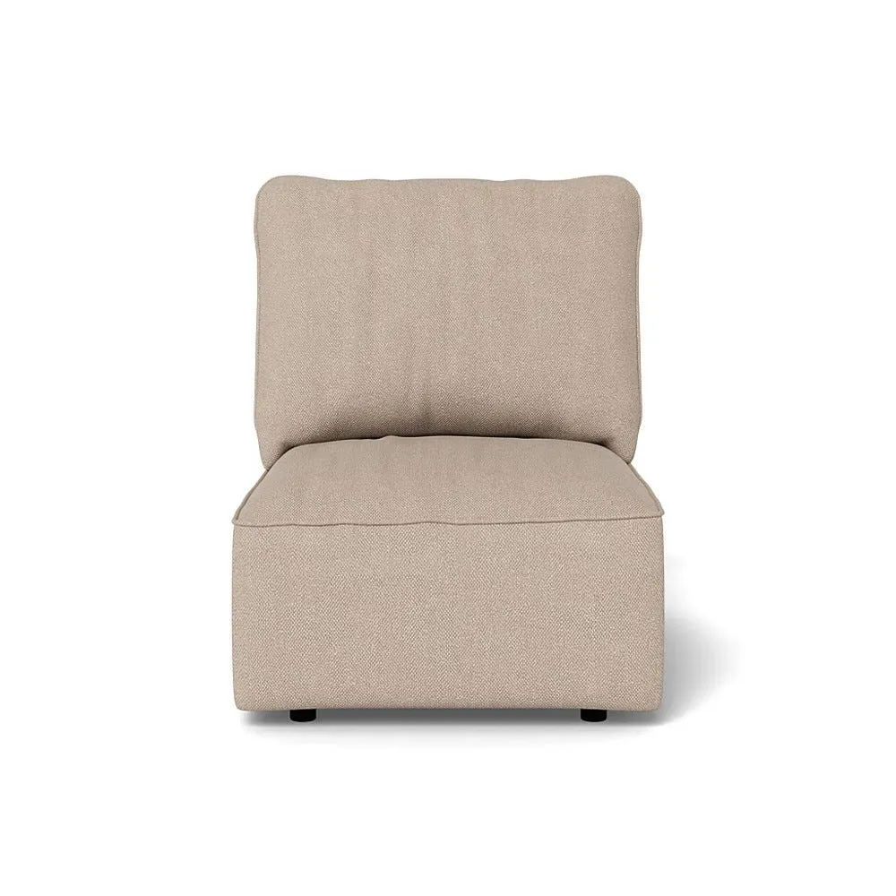 Single Armchair Unit - Natural, Boucle Tweed