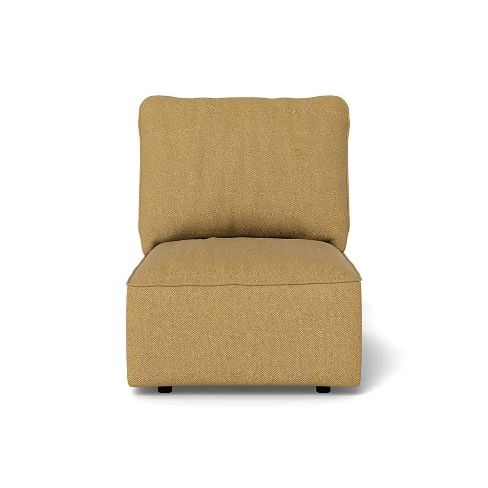 Single Armchair Unit - Yellow, Boucle Tweed