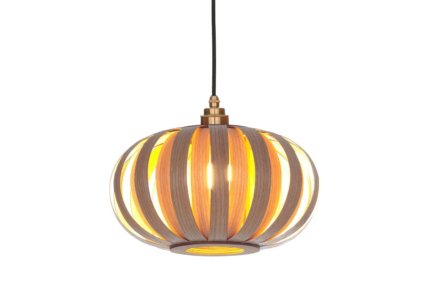 Small Pendant Light Handwoven - Oak image