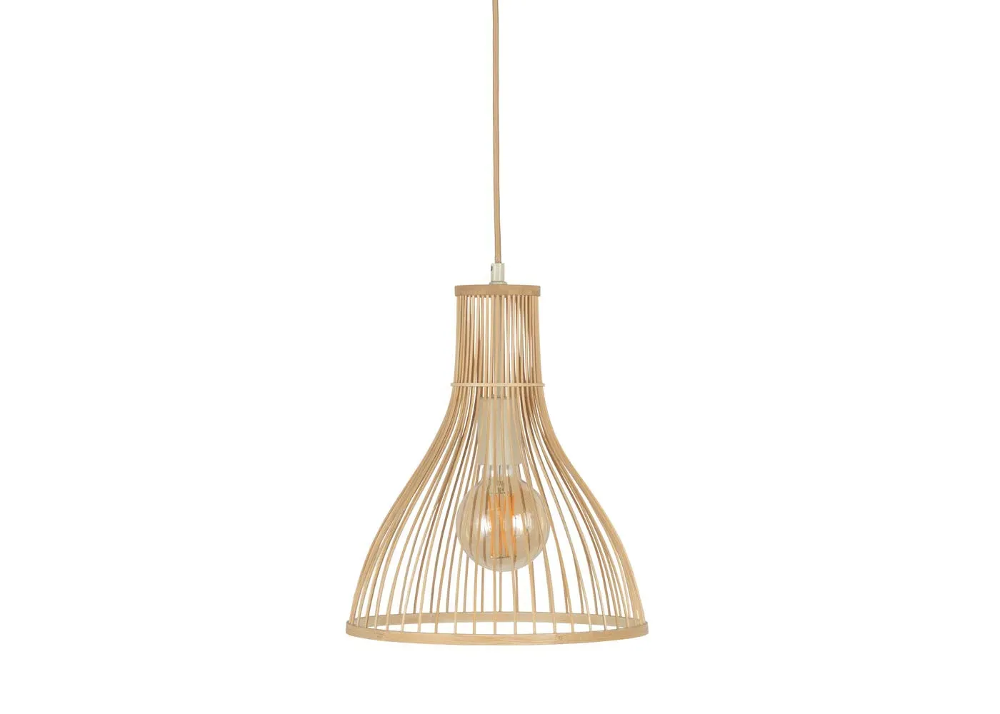 Small Pendant Light - Light Wood, Bamboo image
