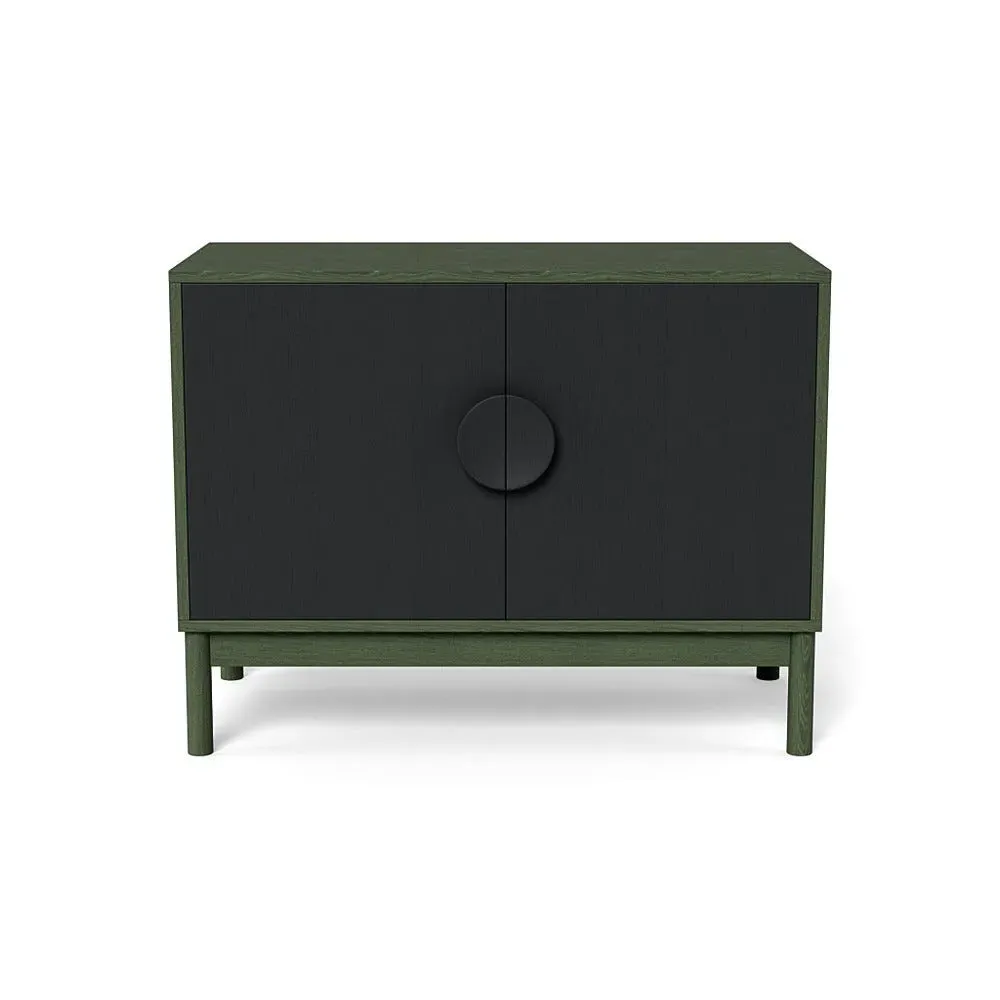 Small Sideboard with Black Doors - Green