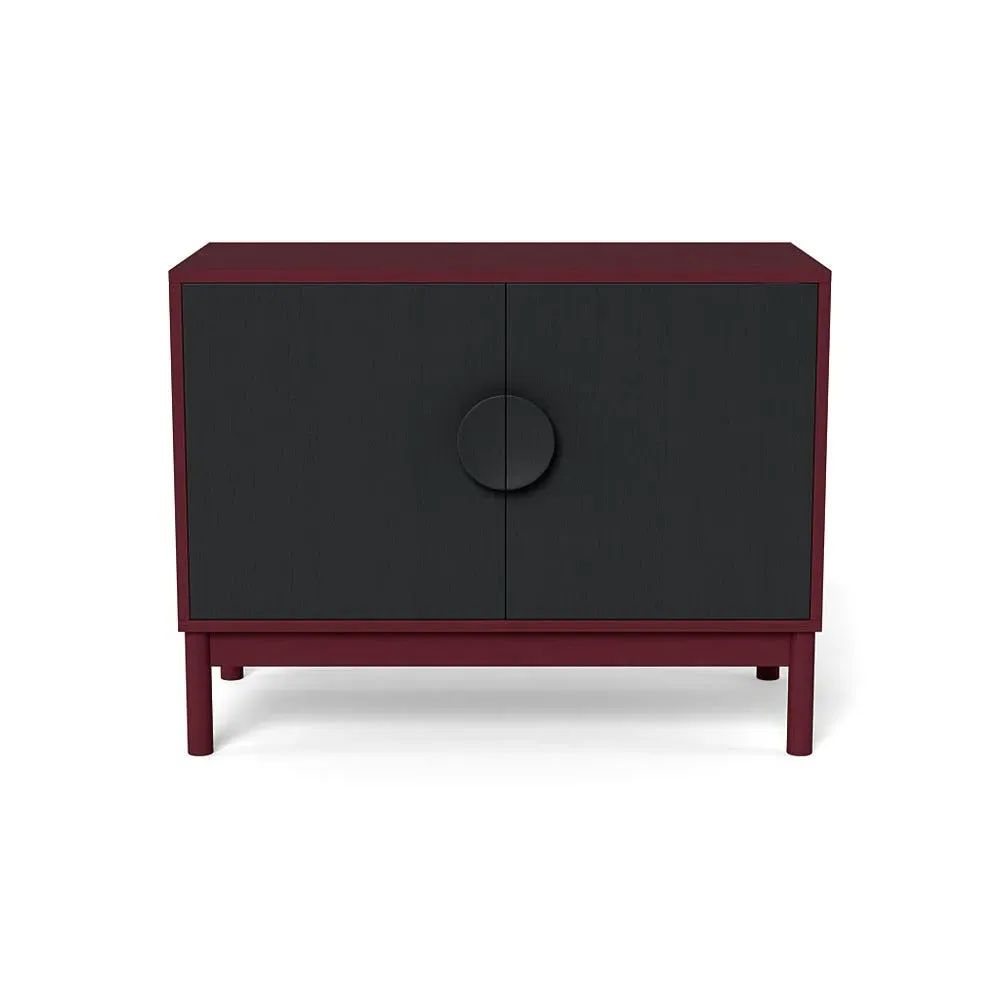 Small Sideboard with Black Doors - Red Stain