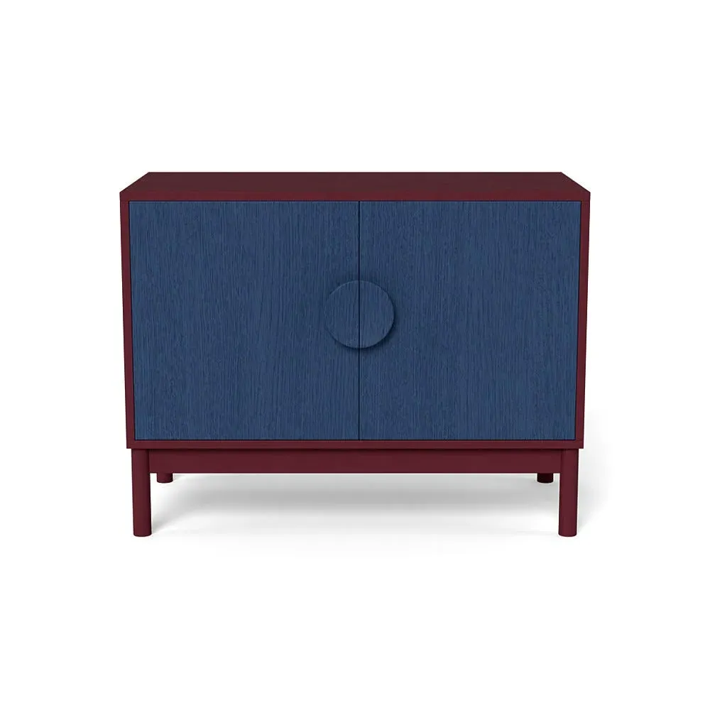 Small Sideboard with Blue Doors - Red Stain