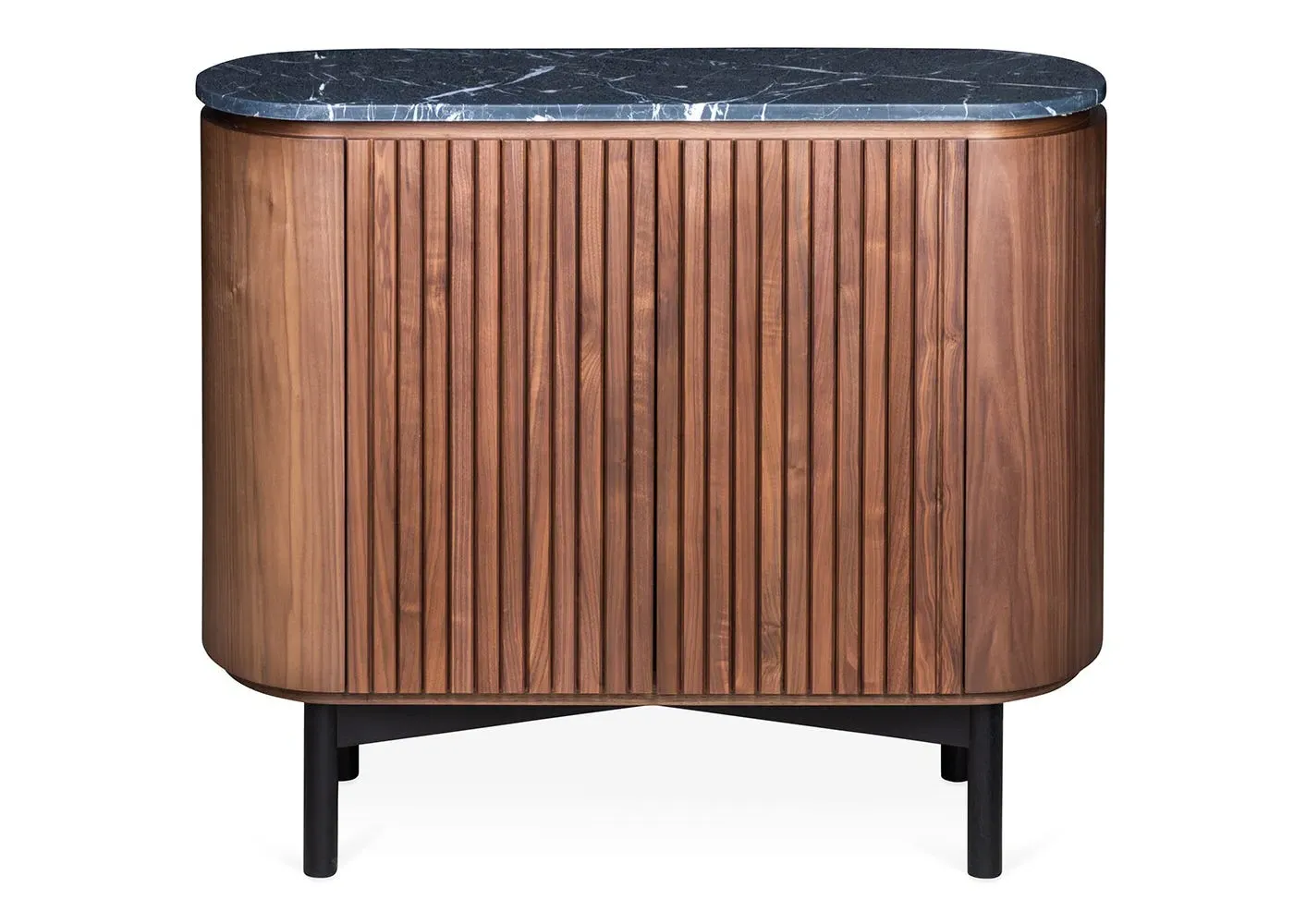 Small Sideboard with Marble Top - Walnut, Wood image