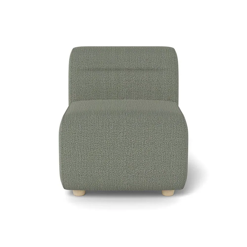 Small Single Sofa Module - Grey, Boucle Tweed