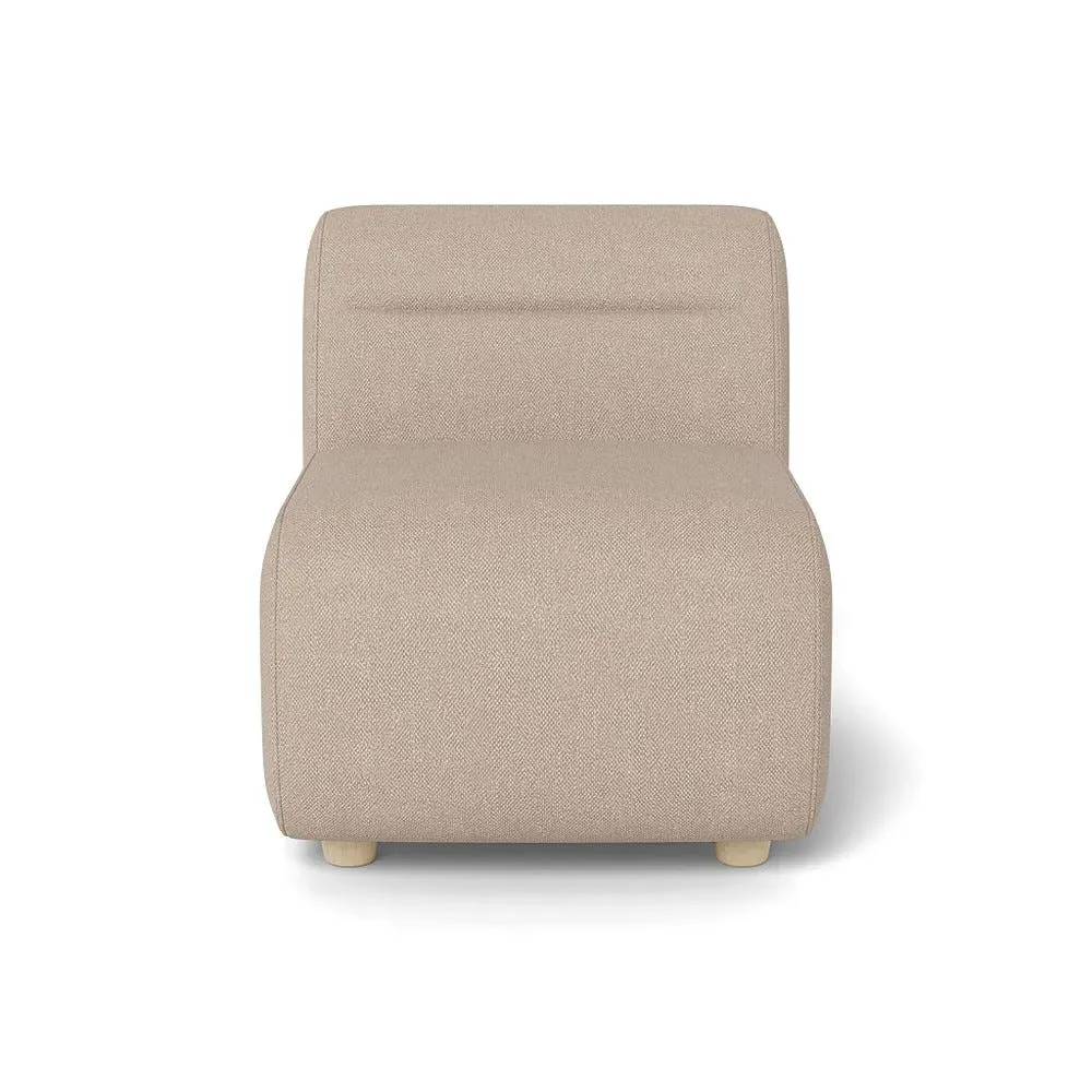 Small Single Sofa Module - Natural, Boucle Tweed