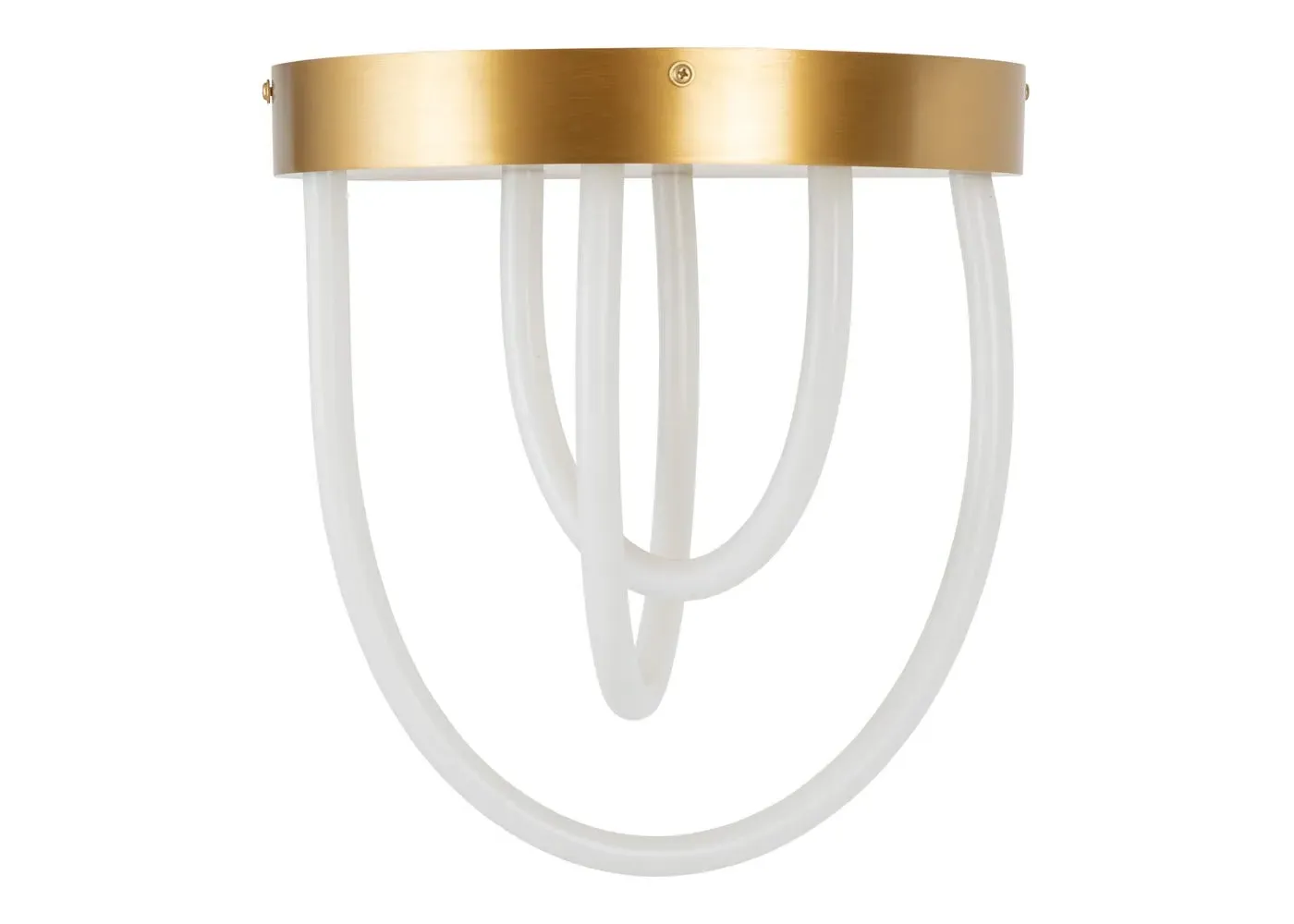 Small Wave LED Flush Ceiling Light - Gold image