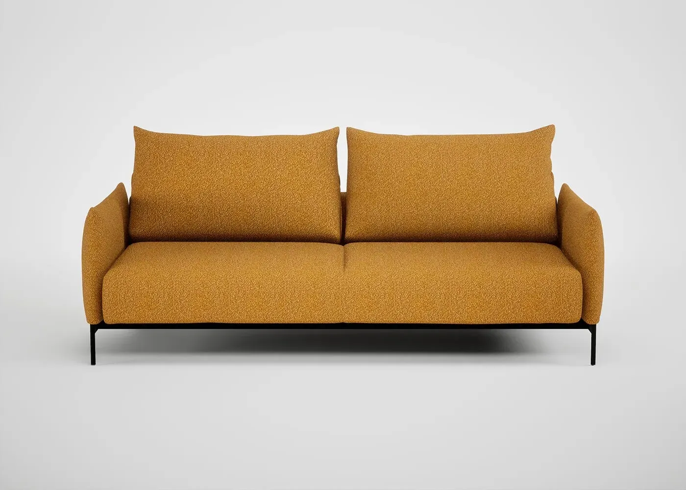 Sofa Bed with Storage - Yellow, Boucle