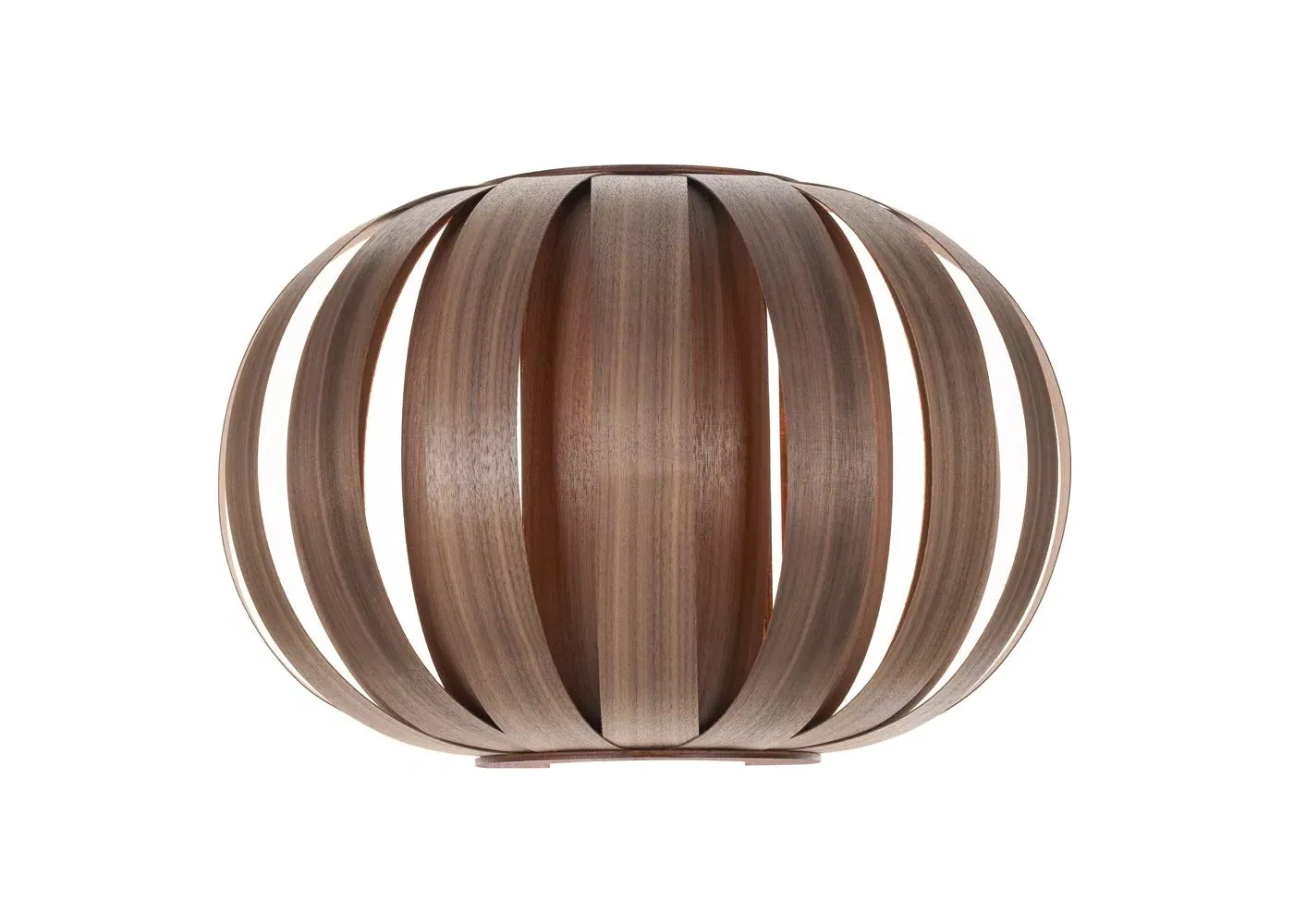Sphere Wall Light with Wood Strips - Walnut