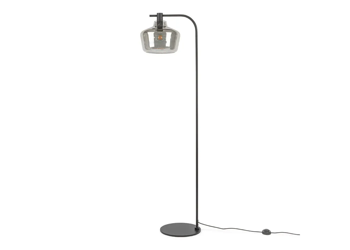 Spherical Floor Lamp - Grey, Glass image