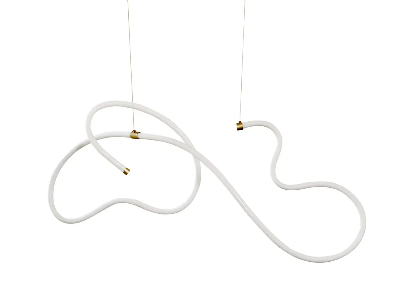 Squiggle LED Pendant Light - White, Gold