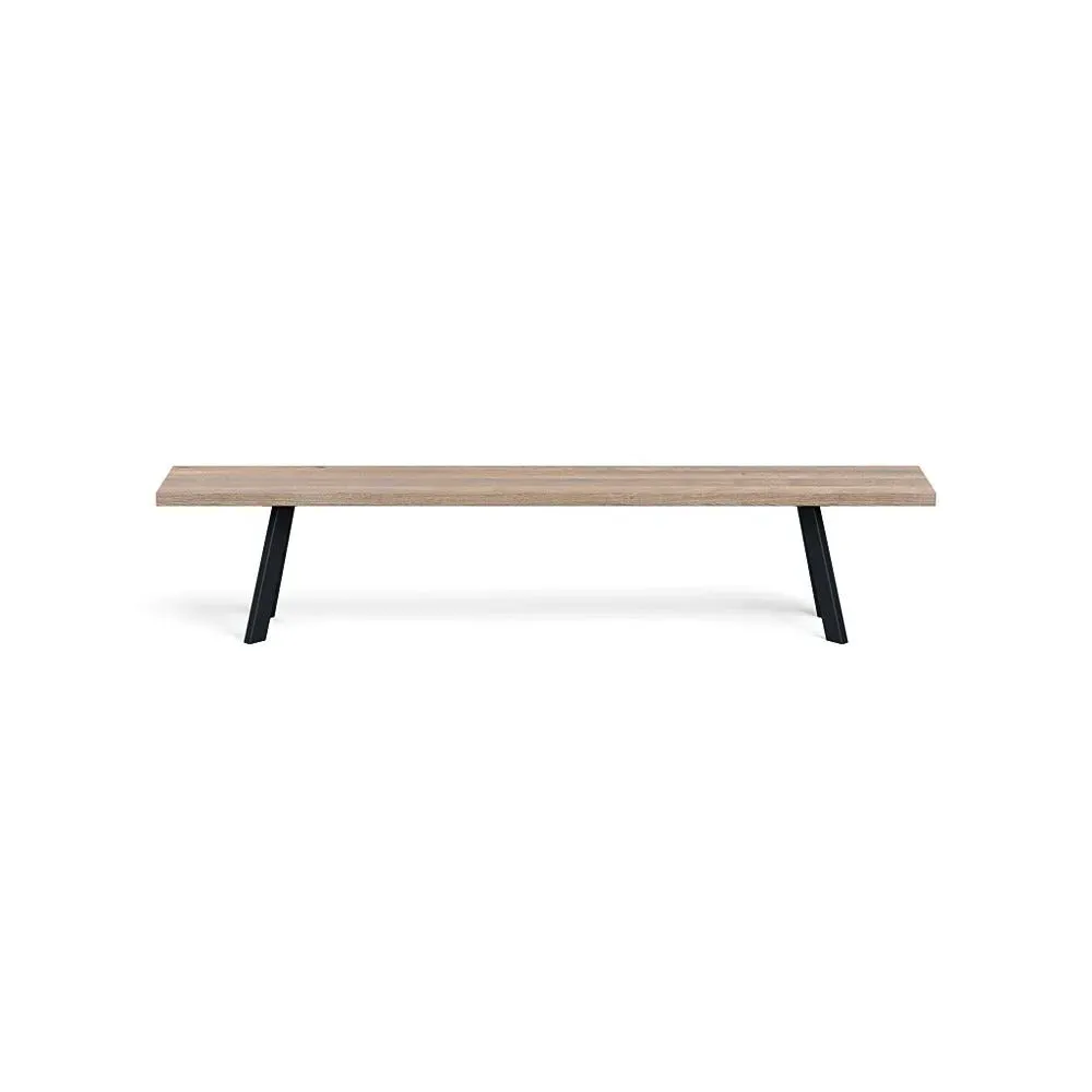 Straight Edge Bench - Grey, Oak image