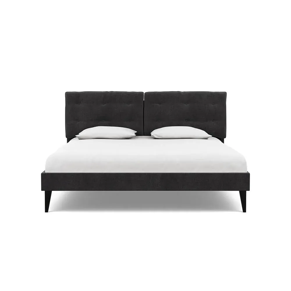 Super King Bed Smart Luxe - Grey, Velvet image