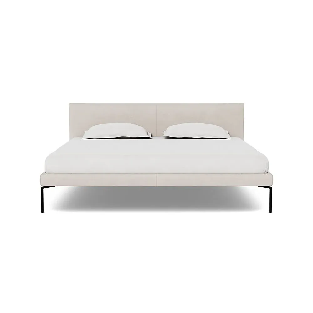 Super King Bed with Curved Headboard - Natural, Cotton