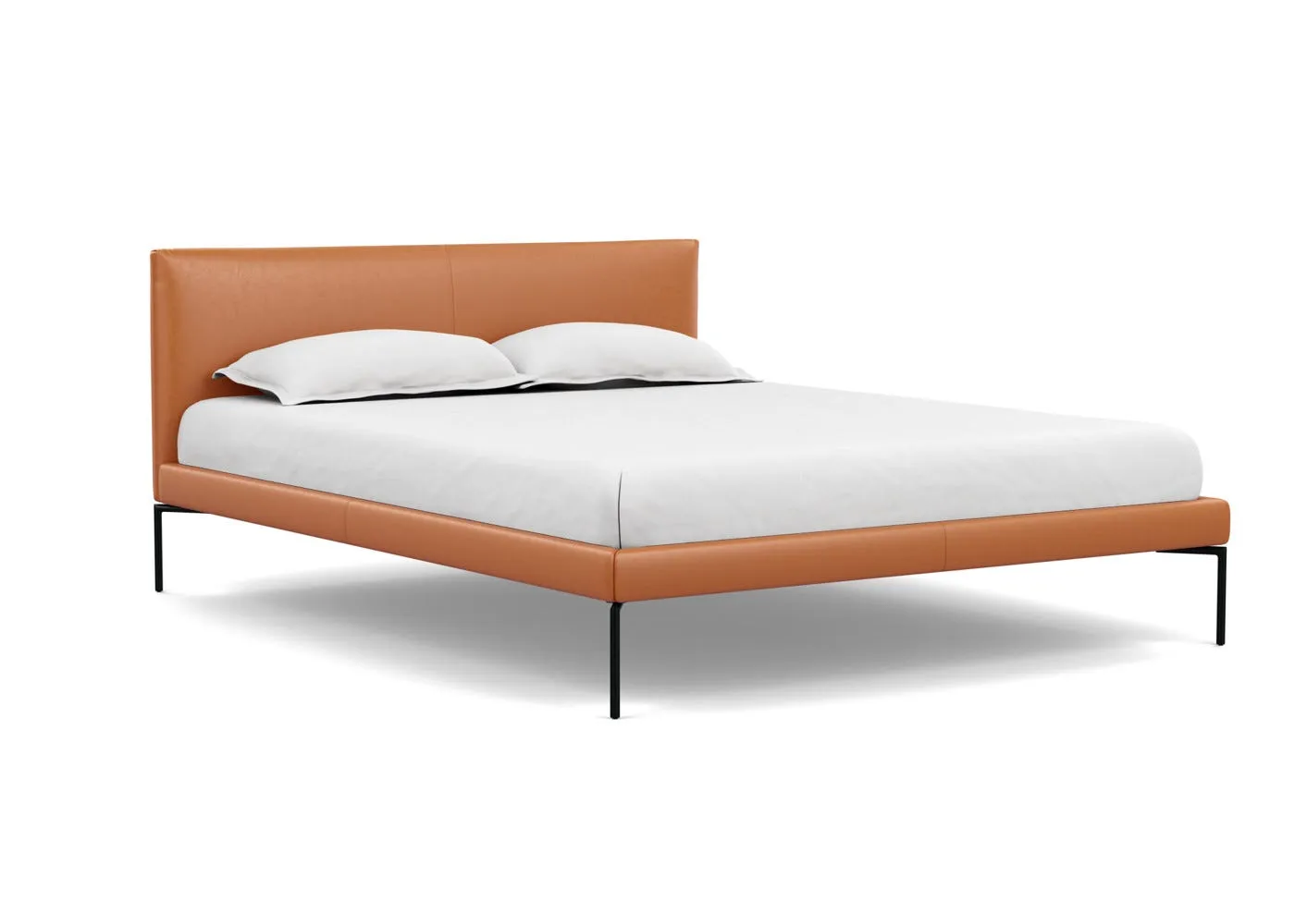 Super King Bed with Curved Headboard - Navy, Boucle