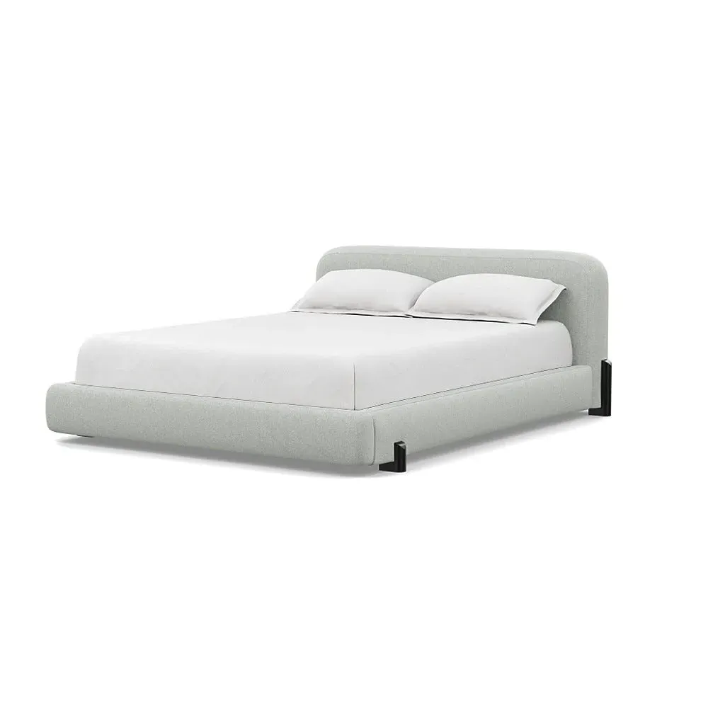 Super King Bed with Painted Feet - Natural, Wool