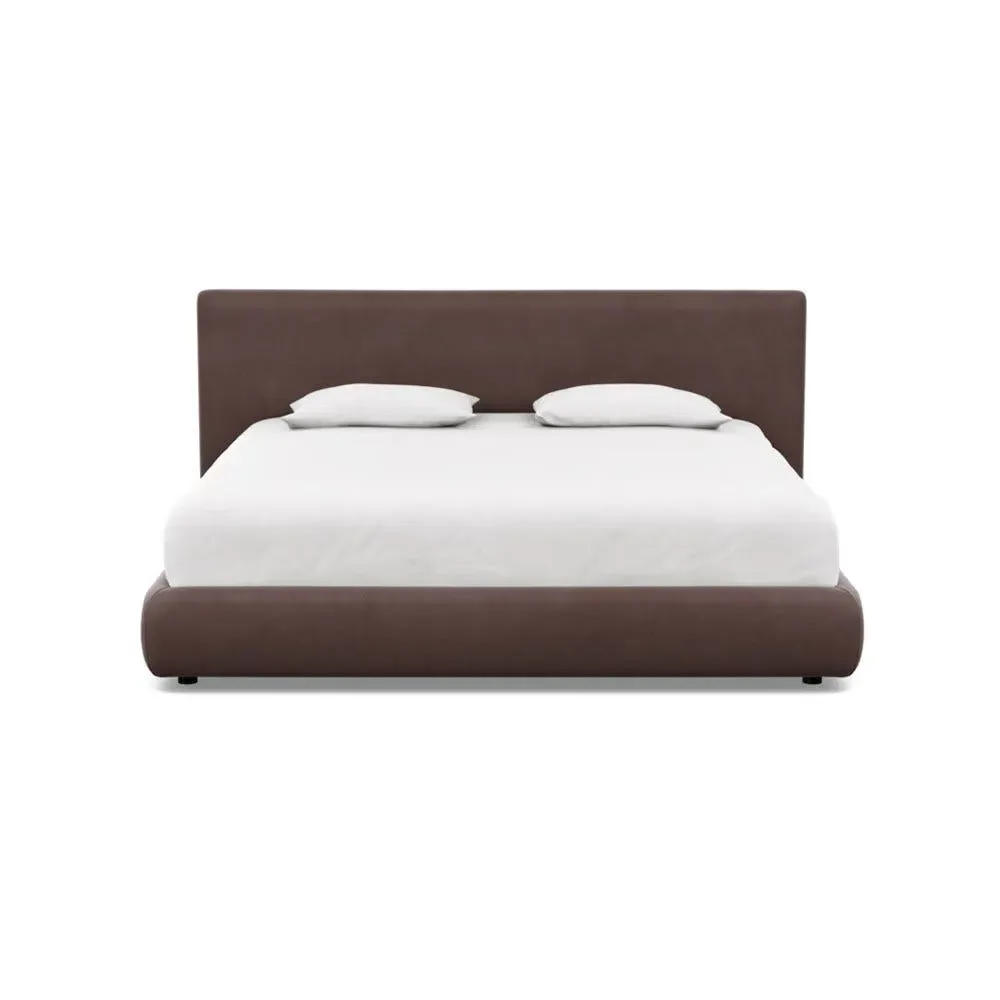 Super King Bed with Storage - Brown, Velvet